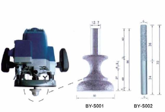 Trituração molhada Diamond Blade Milling Cutter soldado vácuo R12 12.7MM